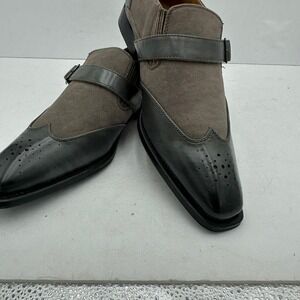 Antonio Cerrelli Mens Two Tone Monk Strap Wingtip Dress Shoes Size 11 Victorian